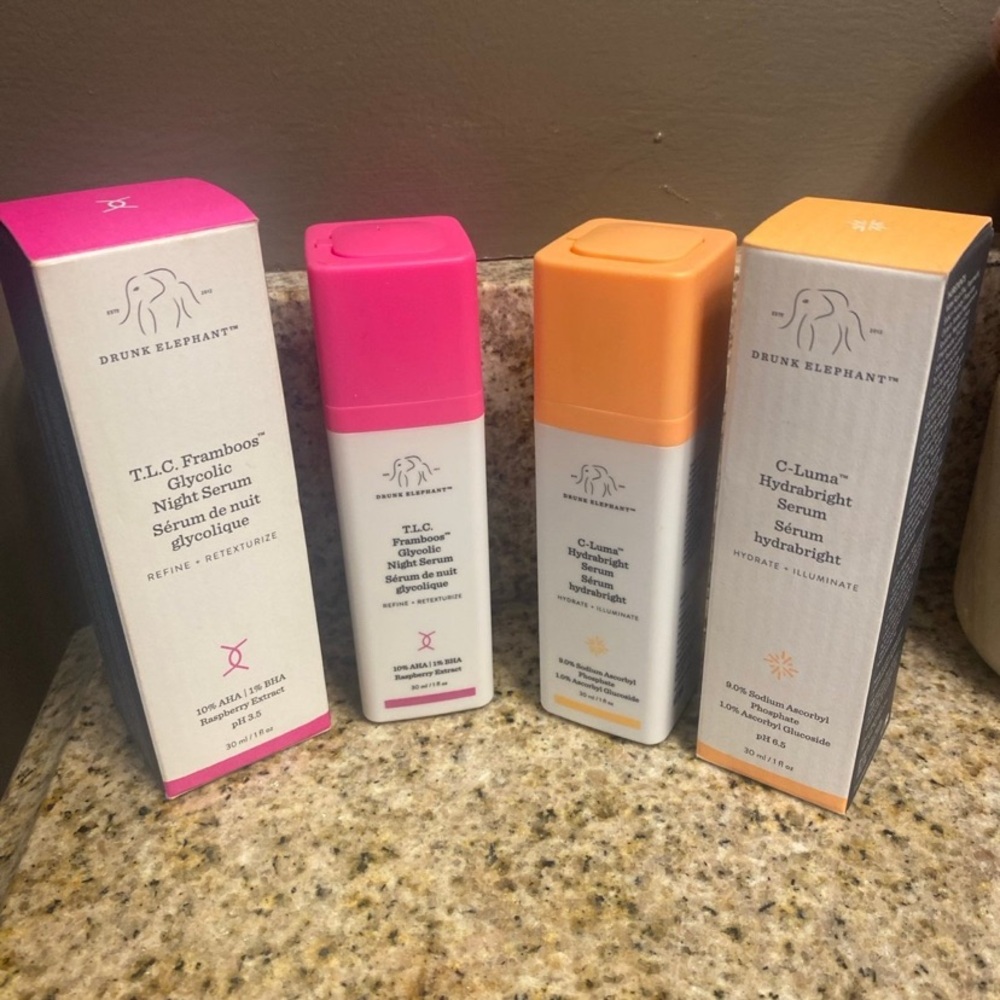 Drunk Elephant T.L.C. Framboos Glycolic Night Serum & C-Firma Day Serum